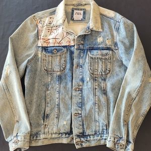 Rare Zara Jean-Michel Basquiat limited edition Jean jacket